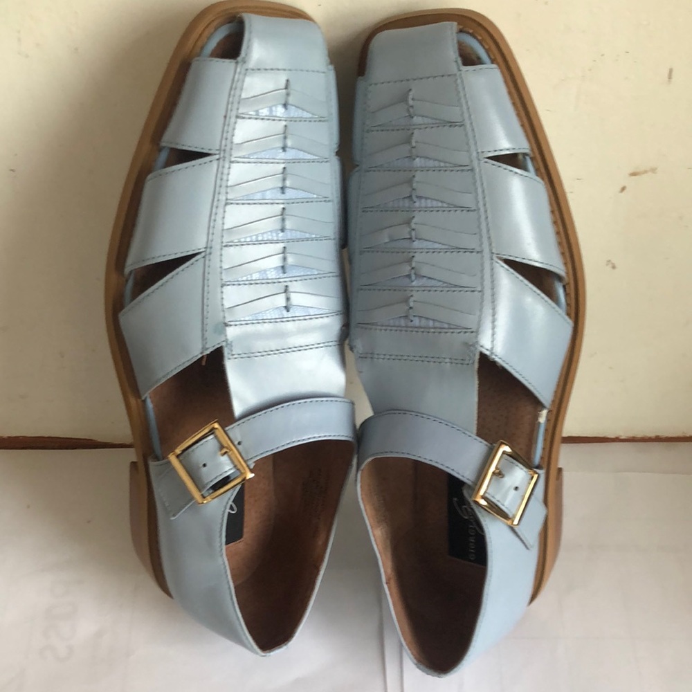 Giorgio Brutinni, Light Blue Sandals, Size 8.5